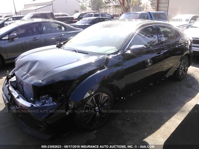 SHHFK7H79JU413227 - 2018 HONDA CIVIC EXL BLACK photo 2