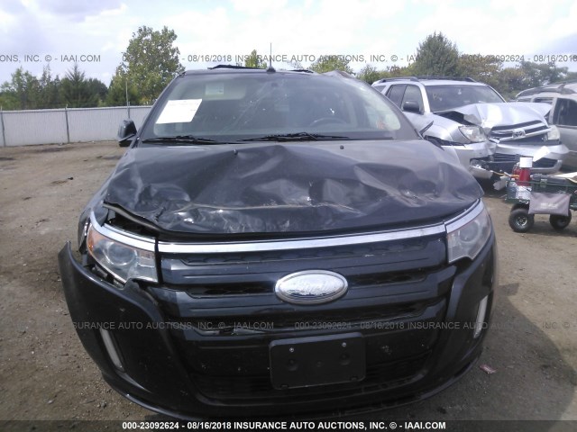 2FMDK3AKXDBC33493 - 2013 FORD EDGE SPORT BLACK photo 6