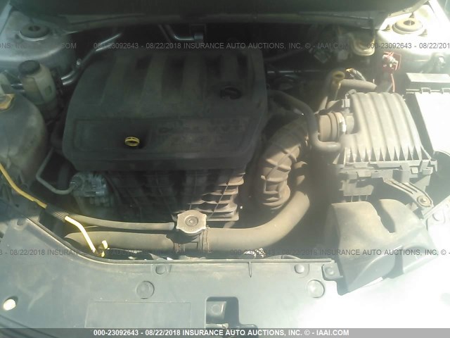 1B3CC5FB5AN221495 - 2010 DODGE AVENGER R/T SILVER photo 10