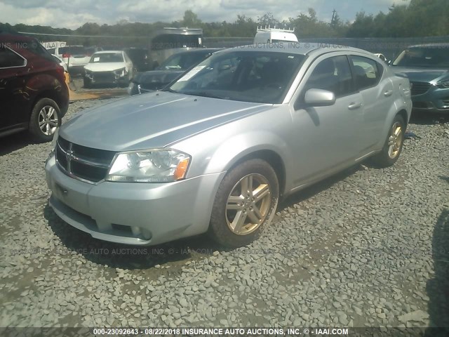 1B3CC5FB5AN221495 - 2010 DODGE AVENGER R/T SILVER photo 2