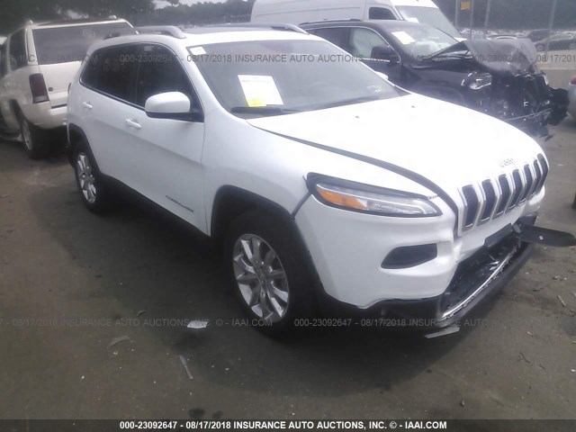 1C4PJMDS6FW688123 - 2015 JEEP CHEROKEE LIMITED WHITE photo 1