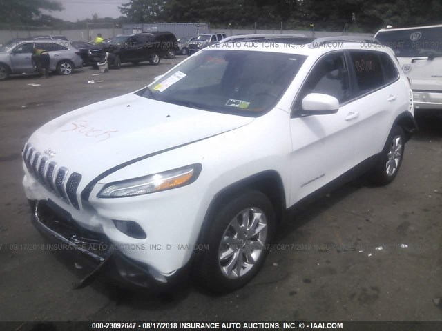 1C4PJMDS6FW688123 - 2015 JEEP CHEROKEE LIMITED WHITE photo 2