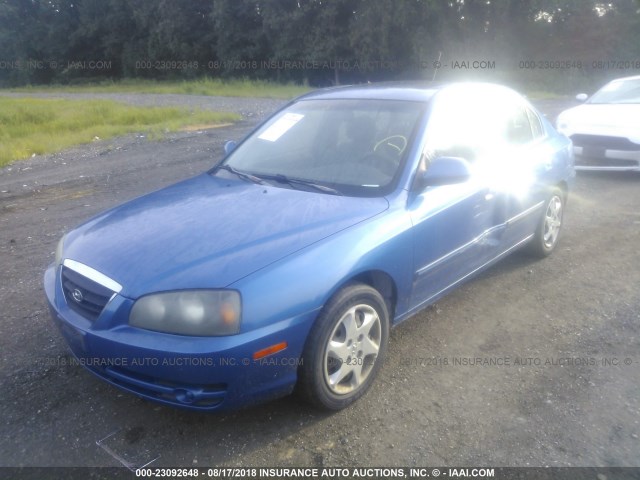 KMHDN46D94U884227 - 2004 HYUNDAI ELANTRA GLS/GT BLUE photo 2