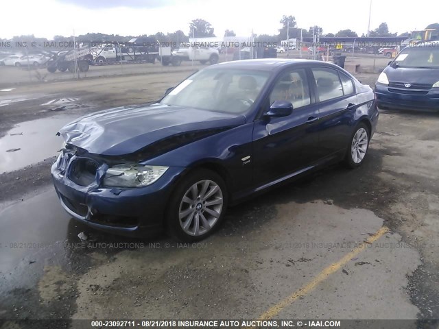 WBAPK7C55BA973670 - 2011 BMW 328 XI BLUE photo 2