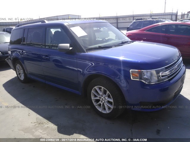 2FMGK5B84EBD07004 - 2014 FORD FLEX SE BLUE photo 1