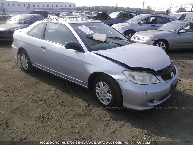 1HGEM22105L022373 - 2005 HONDA CIVIC DX VP SILVER photo 1