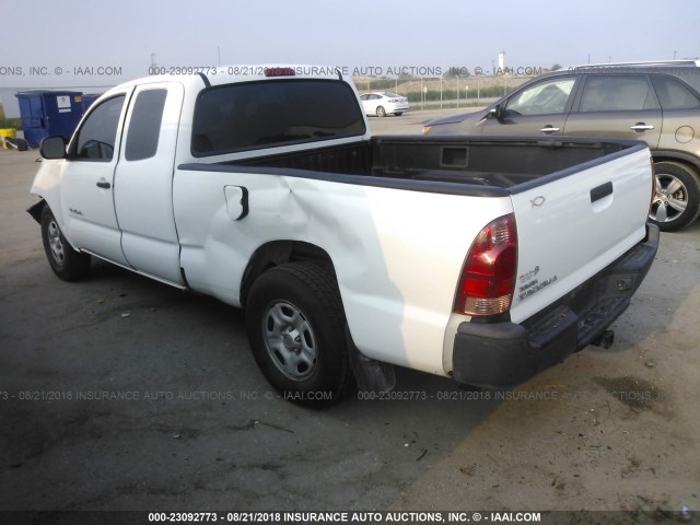 5TETX22NX8Z543574 - 2008 TOYOTA TACOMA ACCESS CAB WHITE photo 3