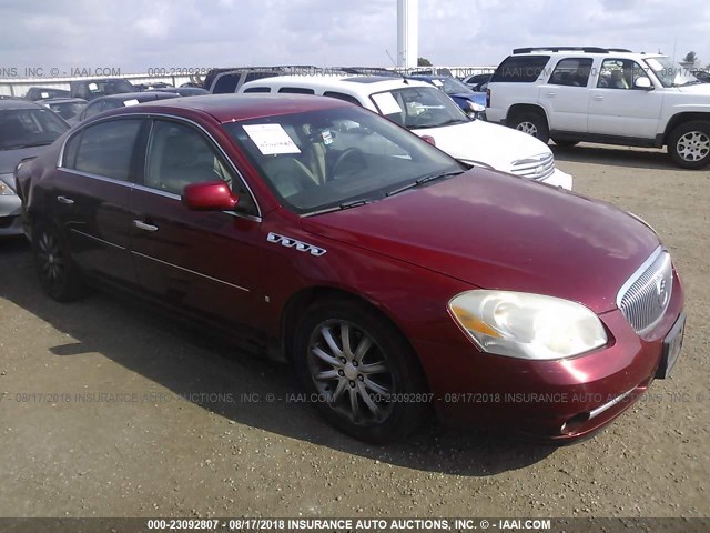 1G4HE57Y58U100365 - 2008 BUICK LUCERNE CXS RED photo 1