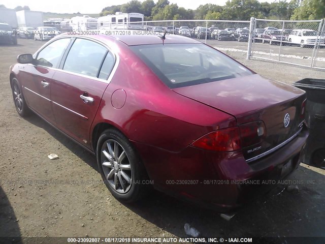 1G4HE57Y58U100365 - 2008 BUICK LUCERNE CXS RED photo 3