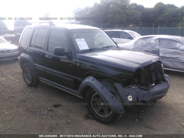 1J4GL38K85W720237 - 2005 JEEP LIBERTY RENEGADE BLACK photo 1