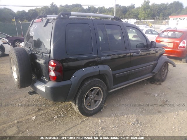 1J4GL38K85W720237 - 2005 JEEP LIBERTY RENEGADE BLACK photo 4