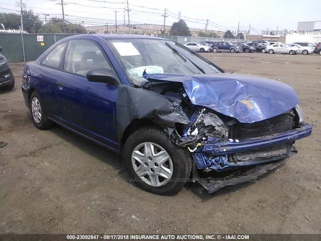 1HGEM22145L024174 - 2005 HONDA CIVIC DX VP BLUE photo 1