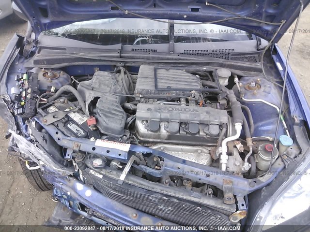 1HGEM22145L024174 - 2005 HONDA CIVIC DX VP BLUE photo 10