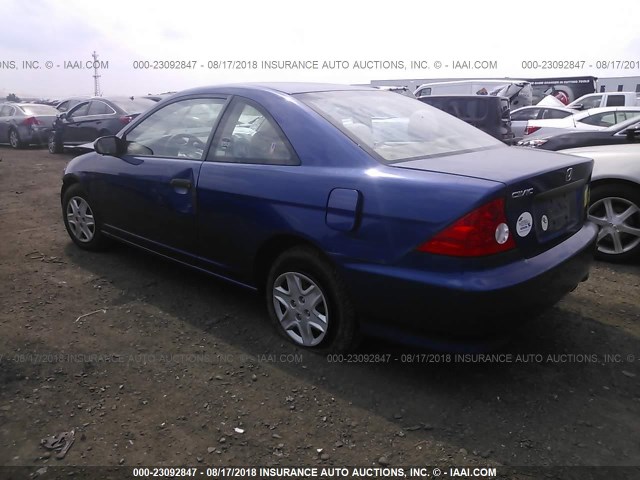 1HGEM22145L024174 - 2005 HONDA CIVIC DX VP BLUE photo 3