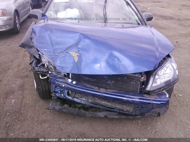 1HGEM22145L024174 - 2005 HONDA CIVIC DX VP BLUE photo 6