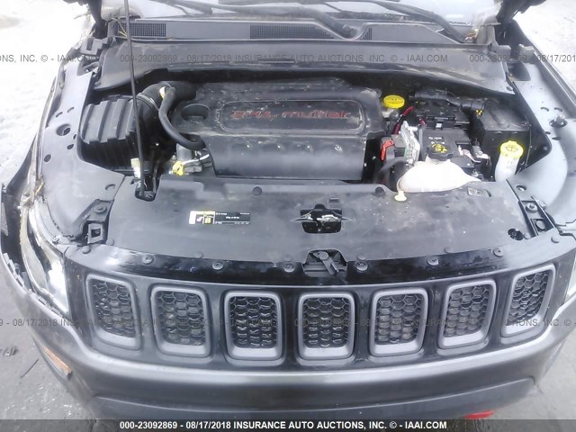 3C4NJDDB9HT597525 - 2017 JEEP COMPASS TRAILHAWK GRAY photo 10