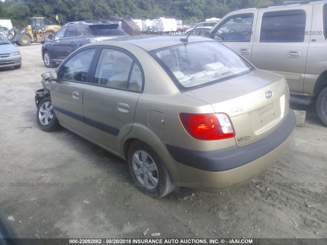 KNADE223496478127 - 2009 KIA RIO LX/SX GOLD photo 3