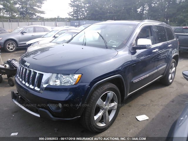 1C4RJFBG3DC580804 - 2013 JEEP GRAND CHEROKEE LIMITED BLUE photo 2