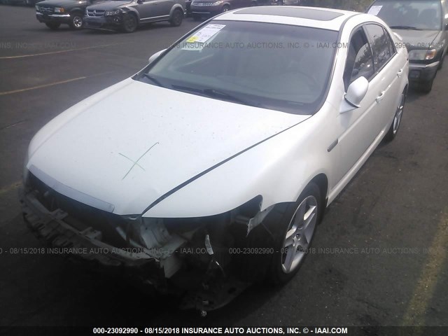 19UUA66275A058085 - 2005 ACURA TL WHITE photo 2