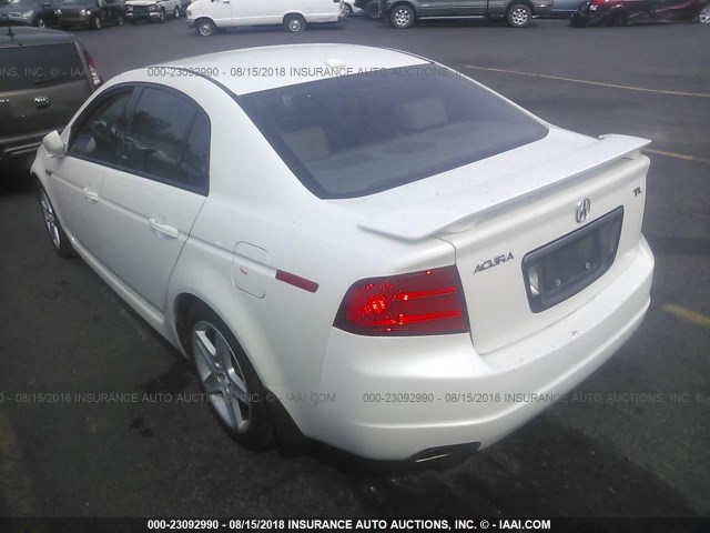 19UUA66275A058085 - 2005 ACURA TL WHITE photo 3