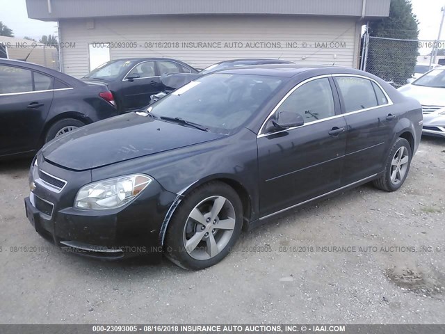 1G1ZC5E19BF116528 - 2011 CHEVROLET MALIBU 1LT BLACK photo 2