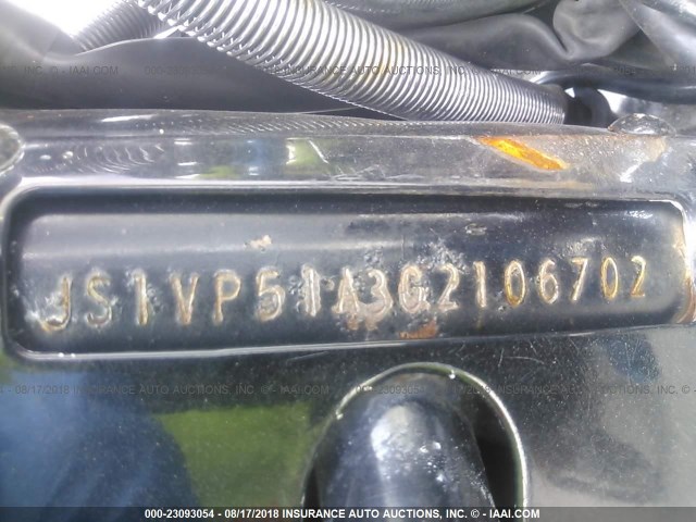 JS1VP51A3G2106702 - 1986 SUZUKI VS700 BLACK photo 10