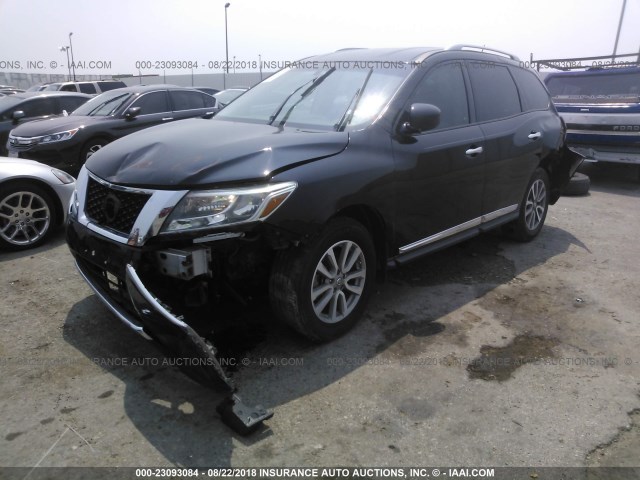 5N1AR2MN5DC647456 - 2013 NISSAN PATHFINDER S/SV/SL/PLATINUM BLACK photo 2