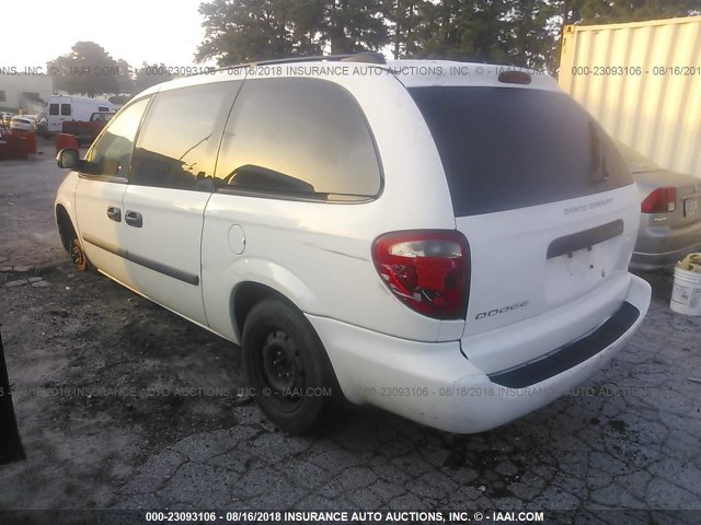 1D4GP24R85B290856 - 2005 DODGE GRAND CARAVAN SE WHITE photo 3