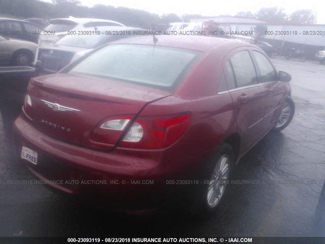 1C3LC56R37N553508 - 2007 CHRYSLER SEBRING TOURING MAROON photo 4