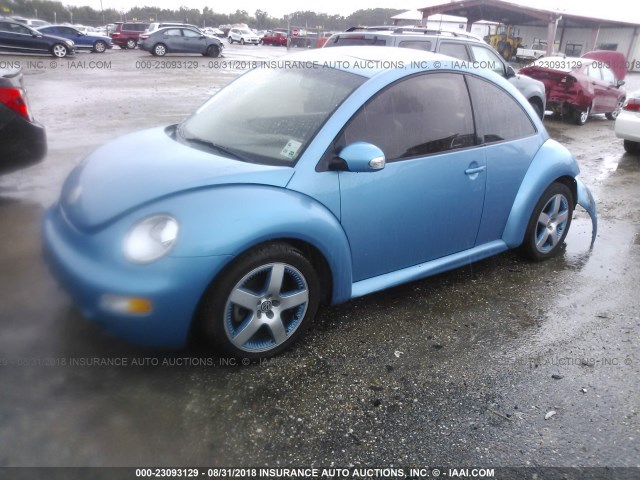 3VWGK31CX4M421470 - 2004 VOLKSWAGEN NEW BEETLE SATELLITE BLUE GLS 黑色 照片 2
