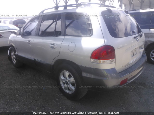 KM8SC13DX6U108854 - 2006 HYUNDAI SANTA FE GLS/LIMITED SILVER photo 3