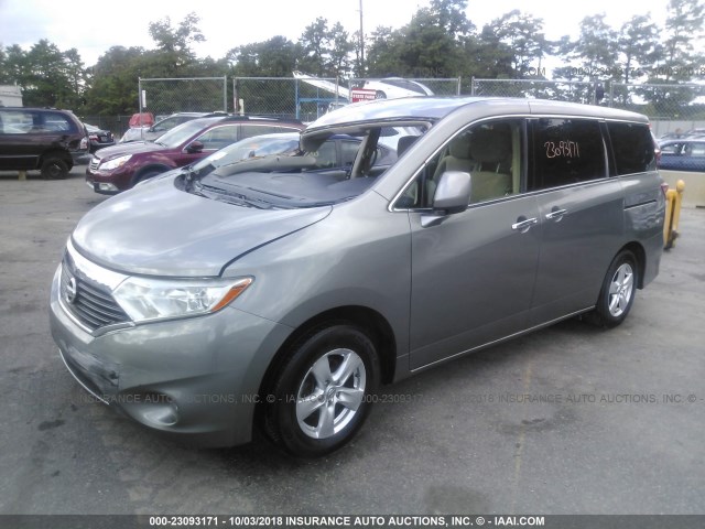 JN8AE2KP3D9067922 - 2013 NISSAN QUEST S/SV/SL/LE GRAY photo 2