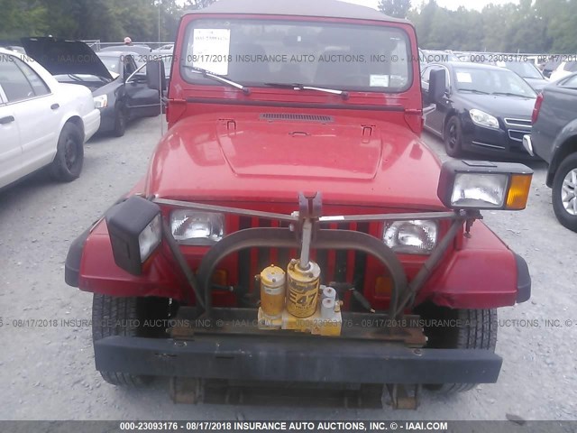 1J4FY19P4SP228600 - 1995 JEEP WRANGLER / YJ S/RIO GRANDE RED photo 6