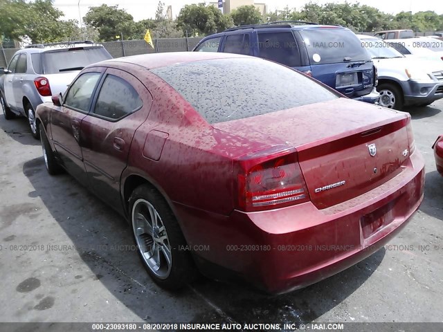 2B3KA53H56H305102 - 2006 DODGE CHARGER R/T RED photo 3