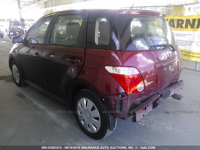 JTKKT624460148446 - 2006 TOYOTA SCION XA RED photo 3