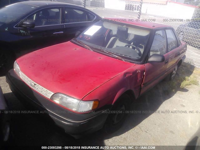 1Y1SK5466LZ117978 - 1990 GEO PRIZM LSI RED photo 2