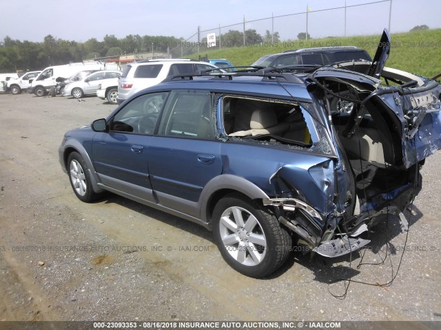 4S4BP62C887358816 - 2008 SUBARU OUTBACK 2.5I LIMITED BLUE photo 3