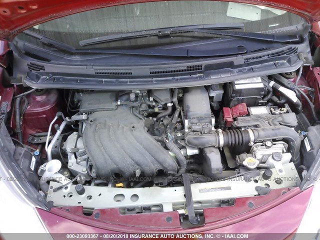 3N1CE2CP8GL404957 - 2016 NISSAN VERSA NOTE S/S PLUS/SV/SL/SR RED photo 10