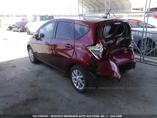 3N1CE2CP8GL404957 - 2016 NISSAN VERSA NOTE S/S PLUS/SV/SL/SR RED photo 3