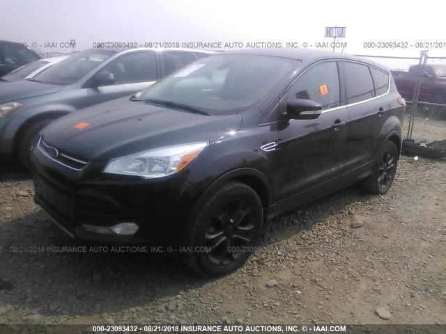 1FMCU9HX6DUD57474 - 2013 FORD ESCAPE SEL BLACK photo 2