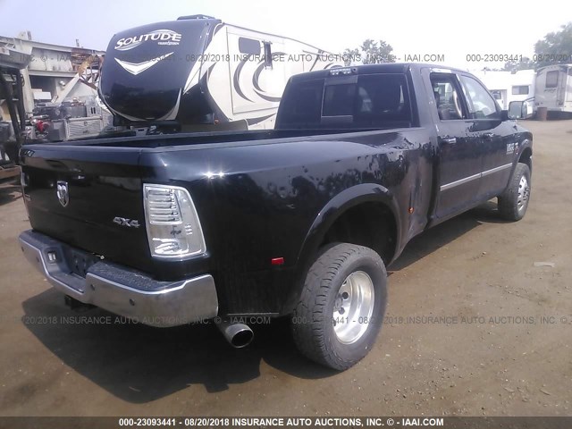 3C63RRJL4EG196874 - 2014 RAM 3500 LARAMIE BLACK photo 4