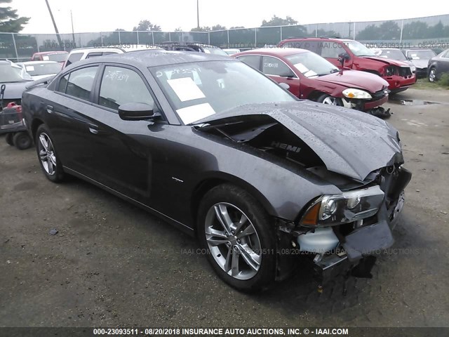 2C3CDXDT6DH564188 - 2013 DODGE CHARGER R/T GRAY photo 1
