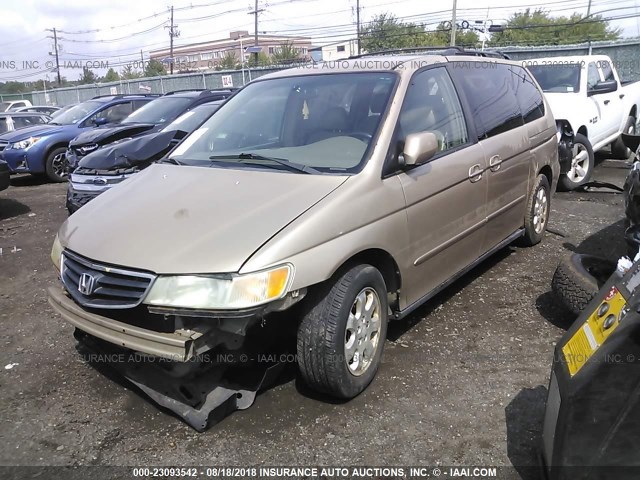 2HKRL18942H574033 - 2002 HONDA ODYSSEY EXL TAN photo 2