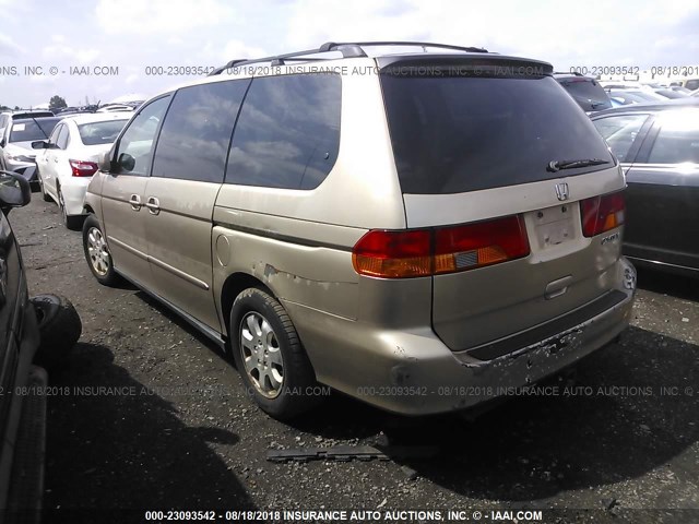 2HKRL18942H574033 - 2002 HONDA ODYSSEY EXL TAN photo 3