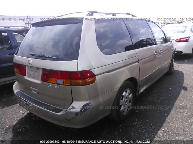 2HKRL18942H574033 - 2002 HONDA ODYSSEY EXL TAN photo 4