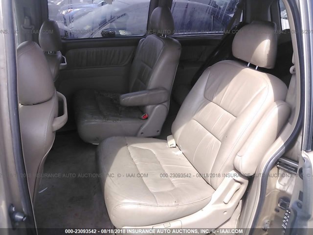 2HKRL18942H574033 - 2002 HONDA ODYSSEY EXL TAN photo 8