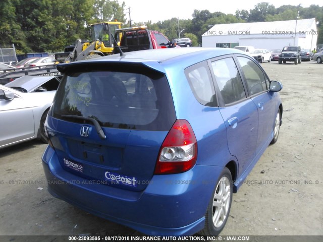 JHMGD38687S025528 - 2007 HONDA FIT S 蓝色 照片 4