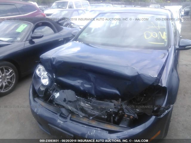 WVWDB7AJ3CW309670 - 2012 VOLKSWAGEN GOLF BLUE photo 6