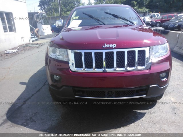 1C4RJFCT7CC163793 - 2012 JEEP GRAND CHEROKEE OVERLAND MAROON photo 6