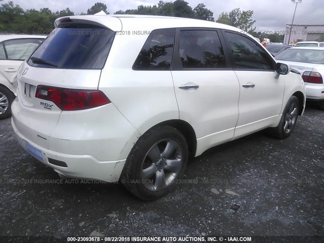 5J8TB18538A002233 - 2008 ACURA RDX TECHNOLOGY WHITE photo 4